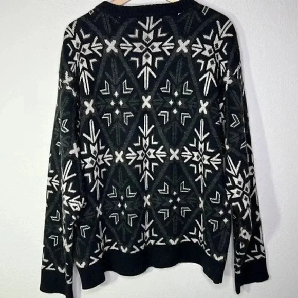 J. Riggings Large silk blend vintage look sweater Aztec design. - Picture 2 of 4